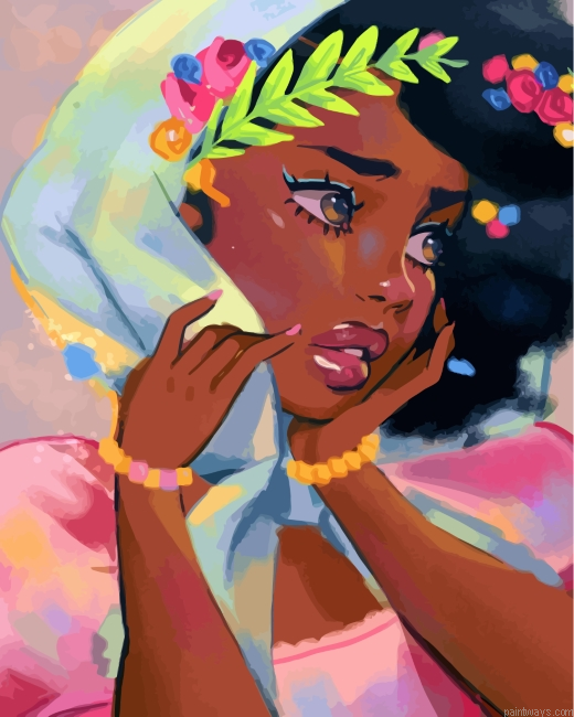 Beautiful Black Lady Painting By Numbers.png