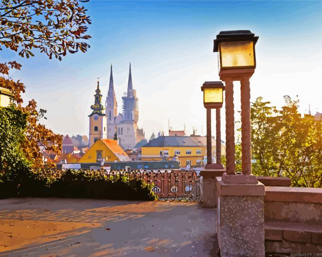 Beautiful Cathedral View Painting By Numberss.png