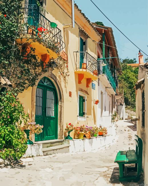 Beautiful Corfu Streets Painting By Numberss.png