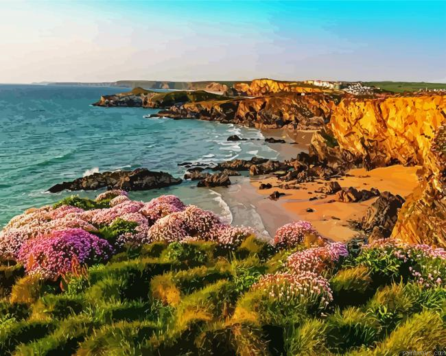Beautiful Cornwall Seascape Painting By Numberss.png