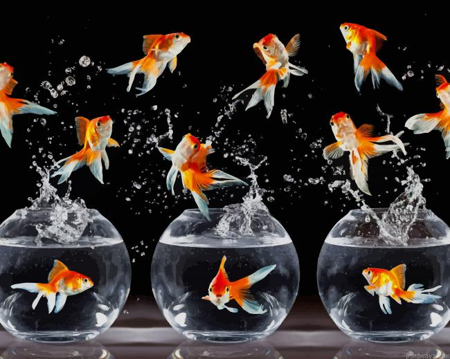 Beautiful Dancing Goldfishes Painting By Numbers.png