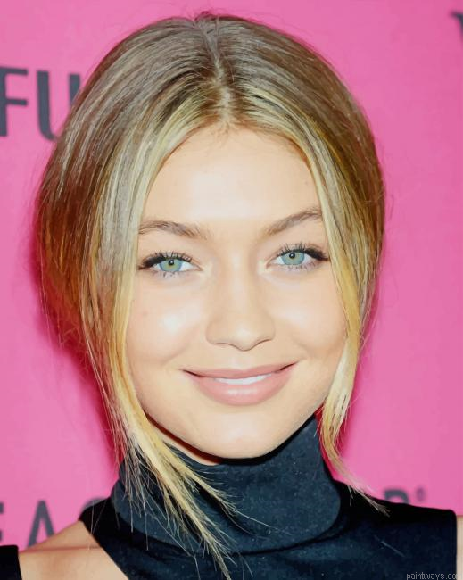 Beautiful Gigi Hadid New Painting By Numberss.png