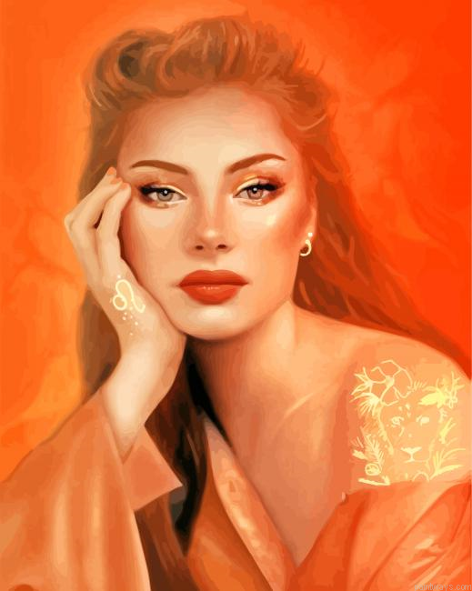 Beautiful Ginger Lady Painting By Numberss.png