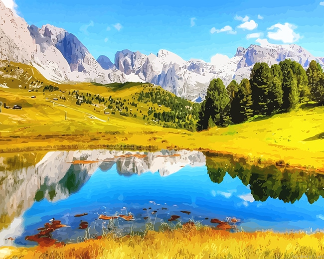 Beautiful Lake New Painting By Numberss.png