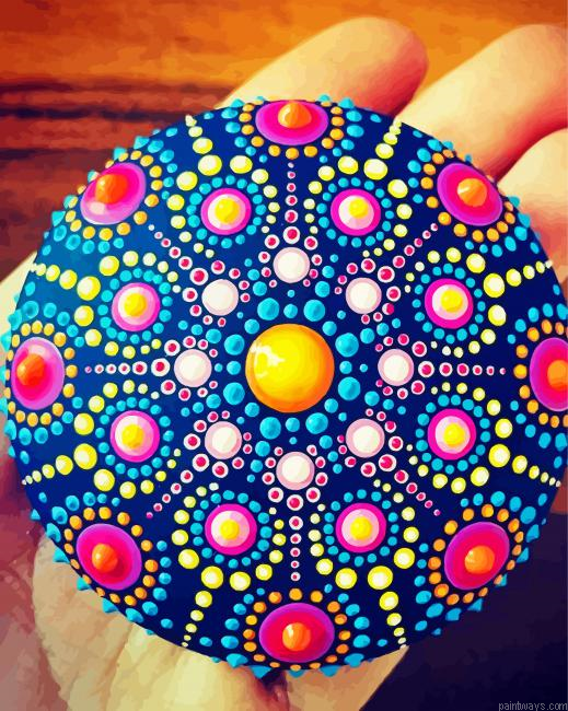 Beautiful Mandala Painted Rocks Painting By Numberss.png