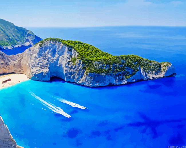 Beautiful Navagio Beach Painting By Numberss.png