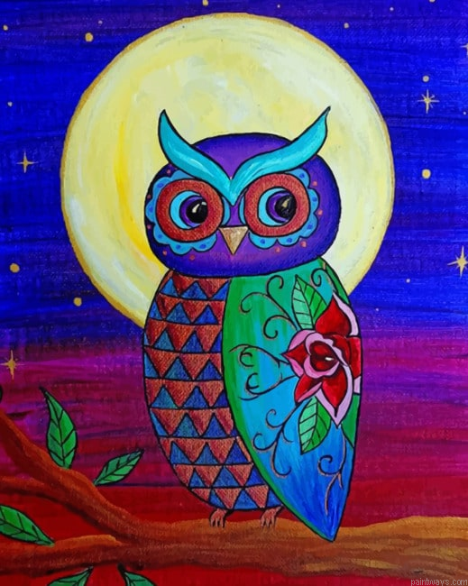 Beautiful Painting Of Owl Arts Painting By Numberss.png