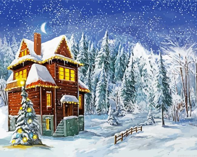 Beautiful Snowy Day Painting By Numberss.png
