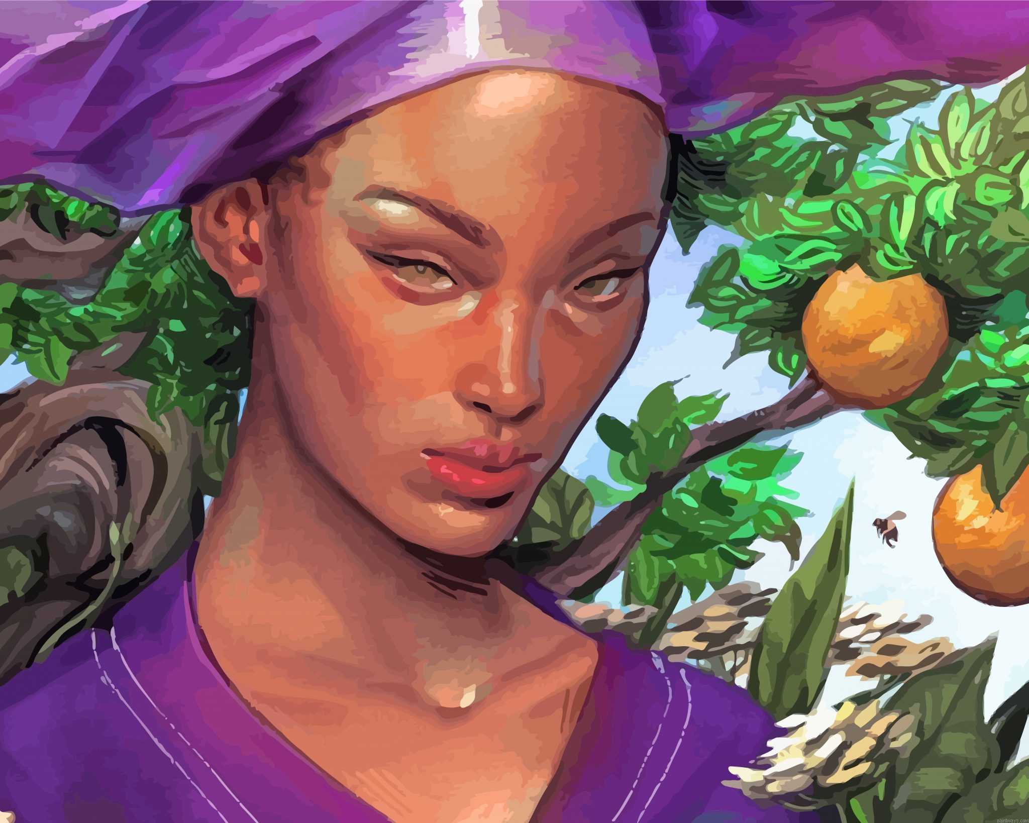 Beautiful Woman Painting By Numbers.png