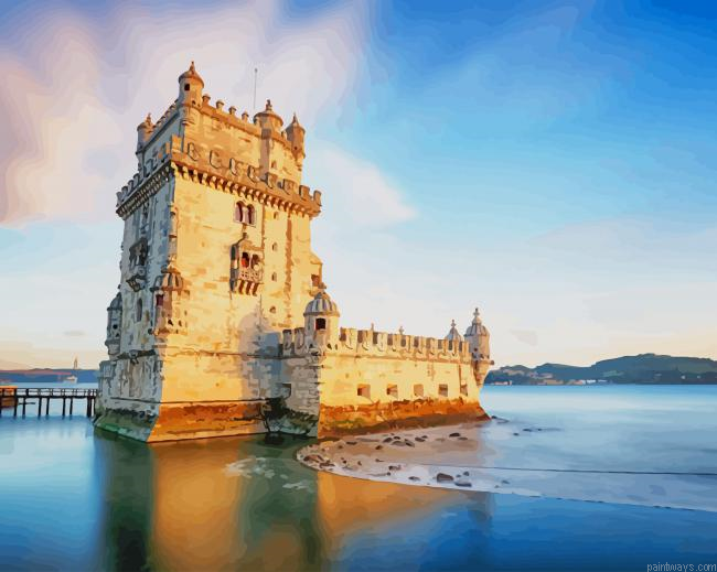 Belem Tower Garden New Painting By Numberss.png