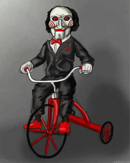 Billy In His Bike Painting By Numberss.png