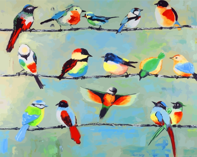 Birds On Wire Painting By Numbers.png