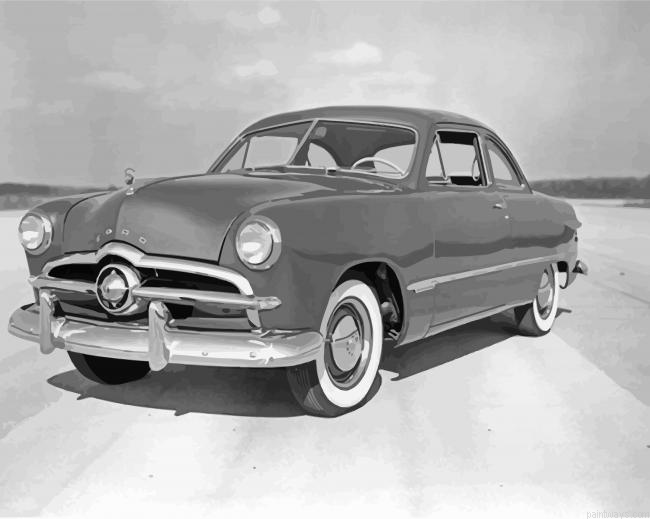 Black And White 1949 Ford Painting By Numberss.png