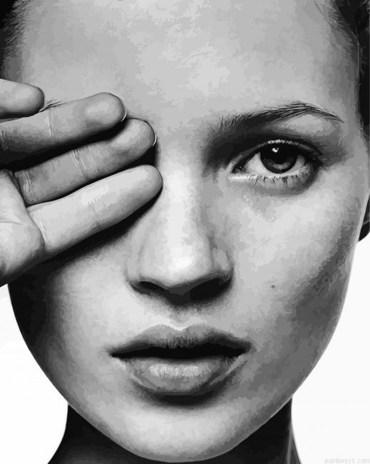 Black And White Kate Moss Painting By Numberss.png