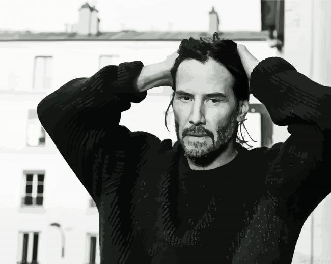 Black And White Keanu Reeves Painting By Numberss.png