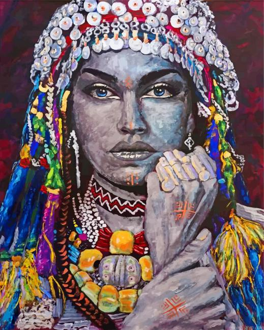 Black And White Woman Painting By Numbers.png