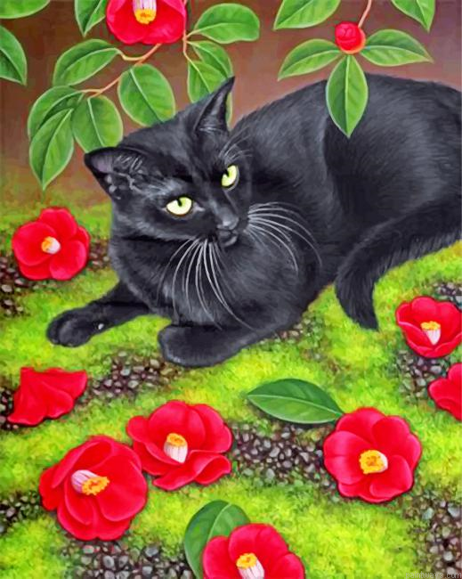 Black Cat Painting By Numbers.png