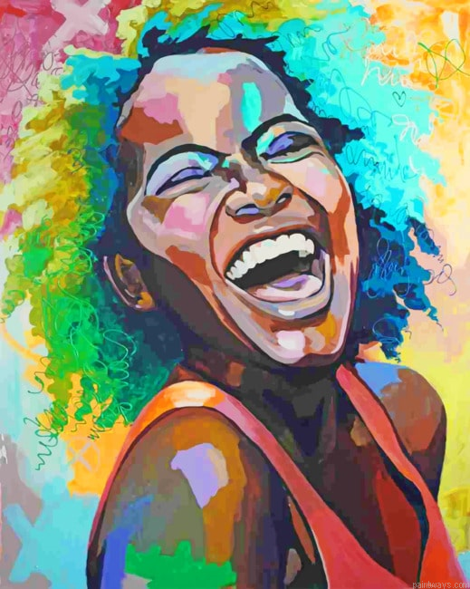 Black Women Laughing Pop Arts Painting By Numberss.png