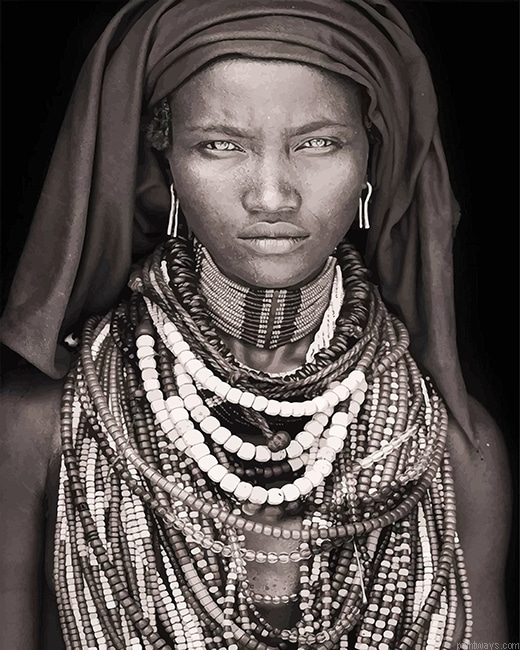Black And White African Woman New Painting By Numbers.png