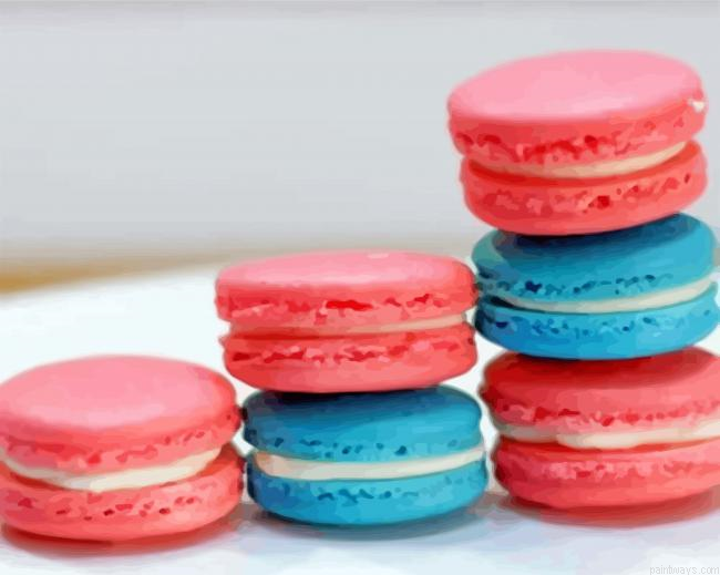 Blue And Pink Macaroons Painting By Numberss.png