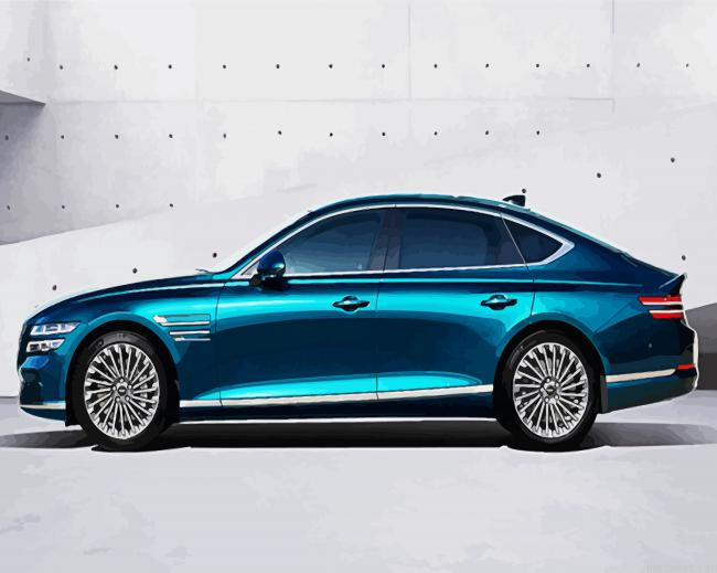 Blue Genesis Car Painting By Numberss.png