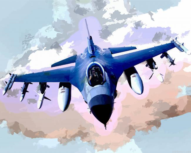 Blue Jet Fighter Painting By Numberss.png