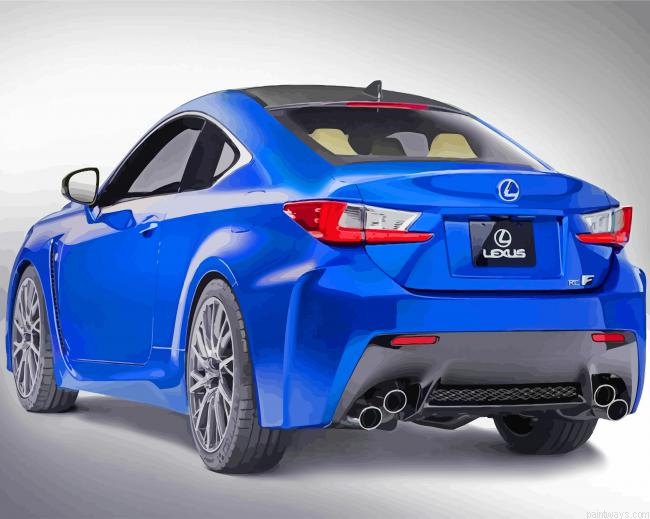 Blue Lexus Car Painting By Numberss.png