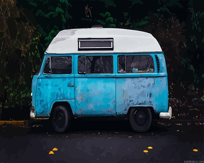 Blue Mini Bus New Painting By Numberss.png