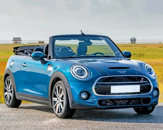 Blue Mini Cooper Painting By Numberss.png