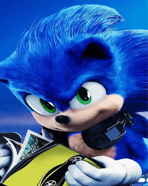 Blue Sonic Painting By Numberss.png