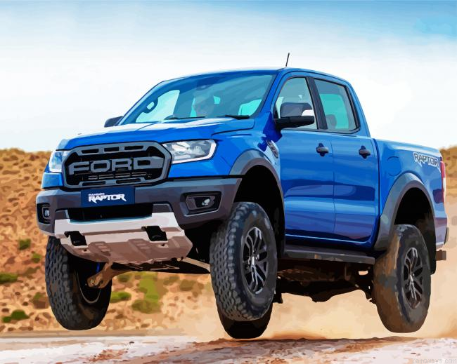 Blue Utes Car Painting By Numberss.png