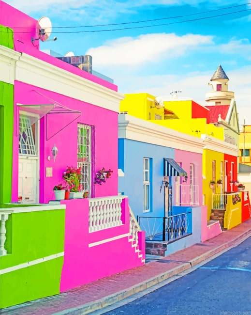 Bo Kaap Cape Town Colorful Painting By Numberss.png