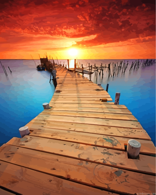 Boardwalk Into Sunset Painting By Numbers.png