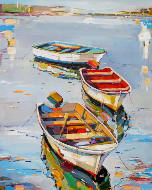 Boat In Beach New Painting By Numberss.png