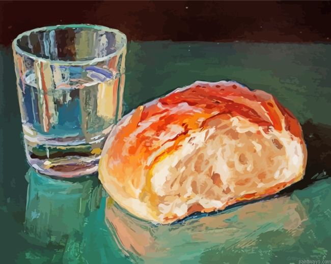 Bread And Water Painting By Numberss.png
