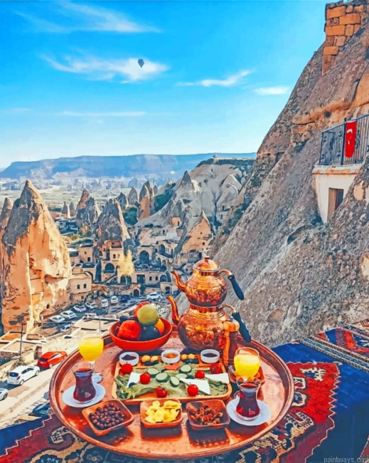 Breakfast In Cappadocia Turkey Food Painting By Numberss.png