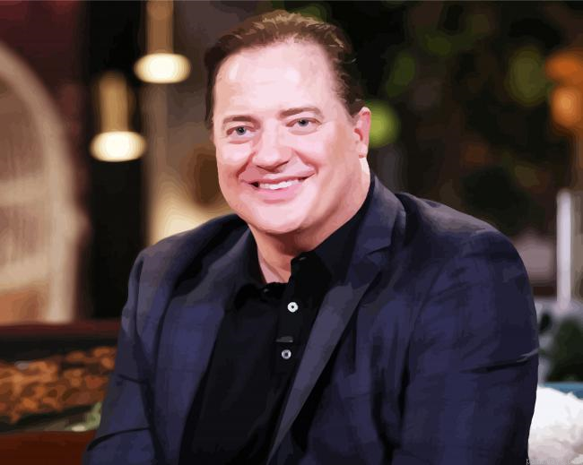 Brendan Fraser Smiling Painting By Numberss.png