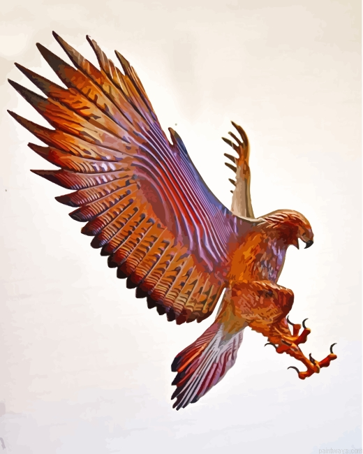 Brown Hawk Bird Painting By Numberss.png