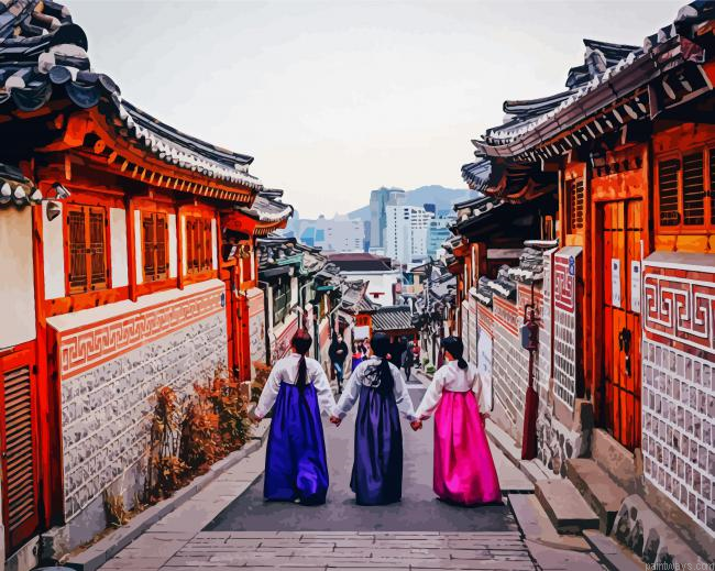 Bukchon Hanok Village Painting By Numberss.png