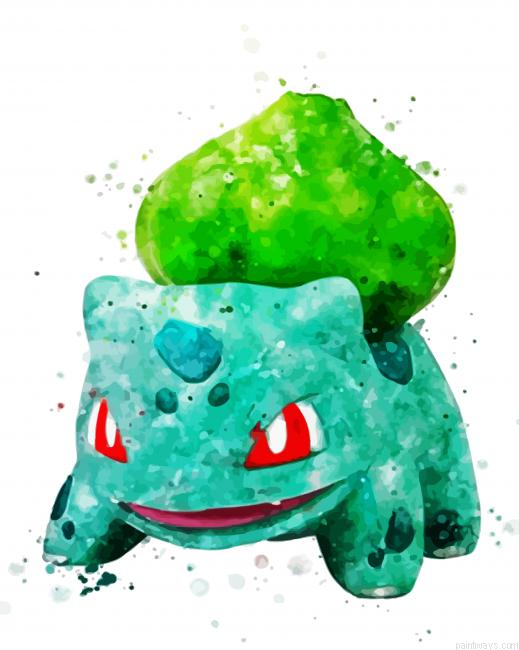Bulbasaur Character Painting By Numberss.png