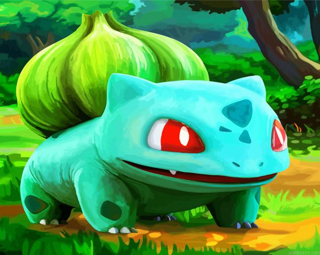 Bulbasaur Pokemon Painting By Numberss.png