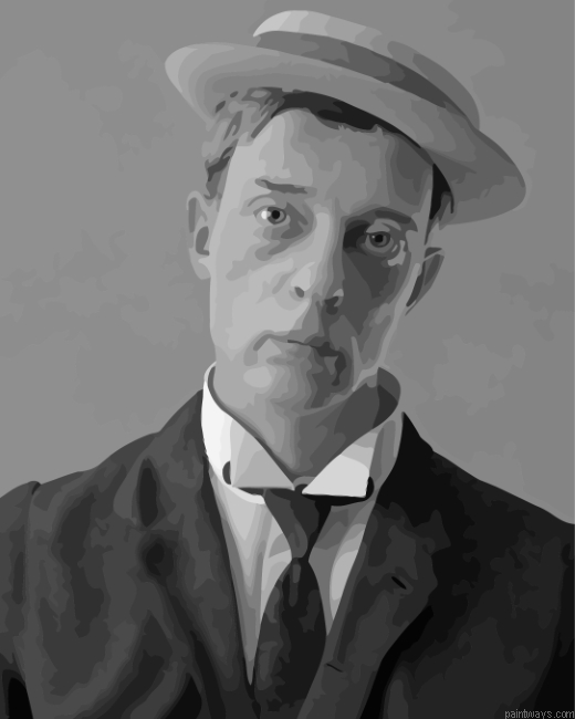 Buster Keaton In Hat Painting By Numbers.png