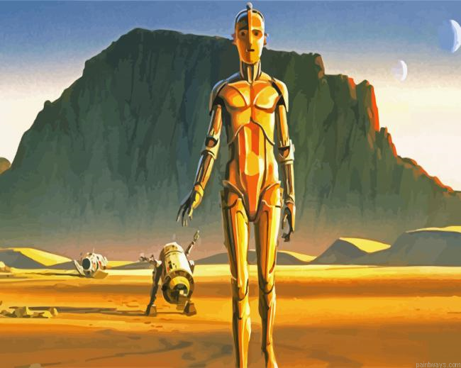 C3po Robot Character Painting By Numberss.png