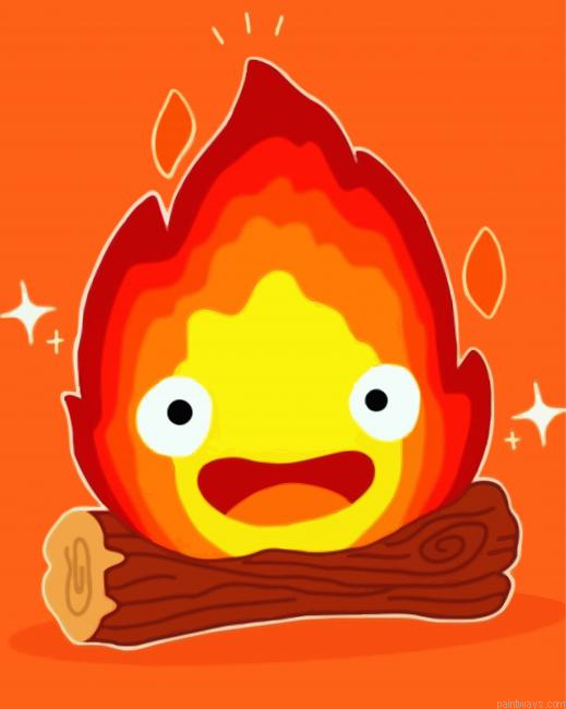 Calcifer Fire Demon Painting By Numberss.png