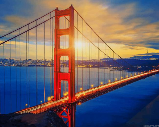 California Golden Gate Bridge New Painting By Numberss.png