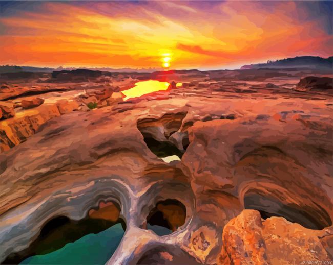 Canyon View At Sunset Painting By Numberss.png