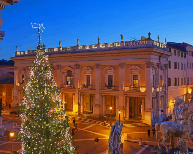 Capitoline Museums Rome Christmas New Painting By Numberss.png