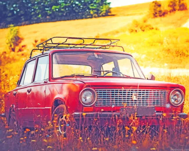 Car In Field Painting By Numberss.png