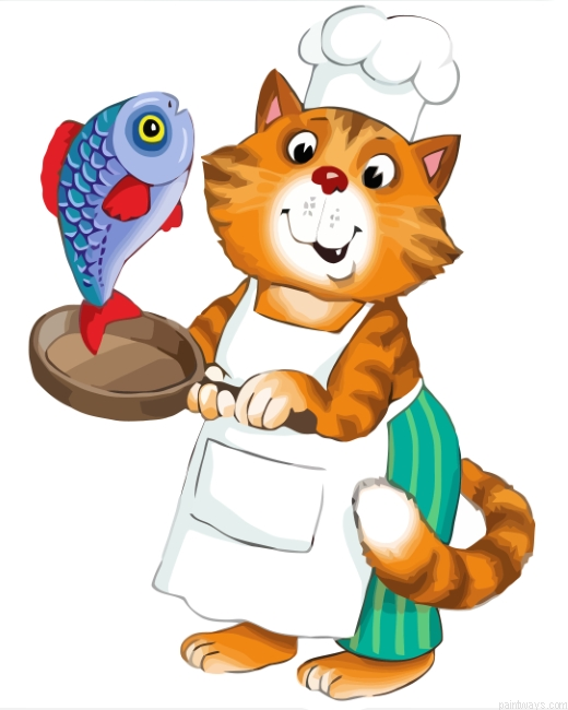Cartoon Cat Cooking Painting By Numbers.png