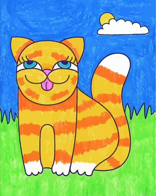 Cartoon Cat Painting By Numbers.png